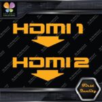 HDMI 1 and 2 Set With Arrows Ports Muffler Exhaust JDM Decals Stickers Vinyl - Image 7