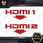 HDMI 1 and 2 Set With Arrows Ports Muffler Exhaust JDM Decals Stickers Vinyl - Image 8