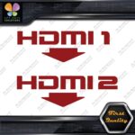 HDMI 1 and 2 Set With Arrows Ports Muffler Exhaust JDM Decals Stickers Vinyl - Image 9