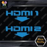 HDMI 1 and 2 Set With Arrows Ports Muffler Exhaust JDM Decals Stickers Vinyl - Image 10