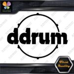 Compatible DDrum Vintage D Drums Name in Circle Musical Vinyl Decals Stickers - Image 3