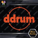 Compatible DDrum Vintage D Drums Name in Circle Musical Vinyl Decals Stickers - Image 7