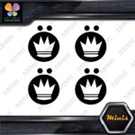 Compatible Koning Wheels Crown Emblem Pack of 4 MINI SIZE Decals Stickers Vinyl - Image 3