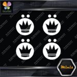 Compatible Koning Wheels Crown Emblem Pack of 4 MINI SIZE Decals Stickers Vinyl - Image 4