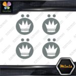 Compatible Koning Wheels Crown Emblem Pack of 4 MINI SIZE Decals Stickers Vinyl - Image 5