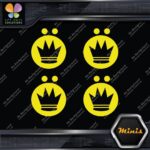 Compatible Koning Wheels Crown Emblem Pack of 4 MINI SIZE Decals Stickers Vinyl - Image 6