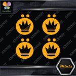 Compatible Koning Wheels Crown Emblem Pack of 4 MINI SIZE Decals Stickers Vinyl - Image 7