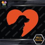 Golden Retriever Heart Shape Silhouette Dogs Head Love Decals Stickers Vinyl - Image 11