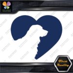 Golden Retriever Heart Shape Silhouette Dogs Head Love Decals Stickers Vinyl - Image 13