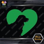 Golden Retriever Heart Shape Silhouette Dogs Head Love Decals Stickers Vinyl - Image 15