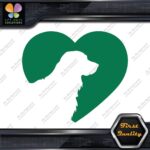 Golden Retriever Heart Shape Silhouette Dogs Head Love Decals Stickers Vinyl - Image 16