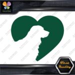 Golden Retriever Heart Shape Silhouette Dogs Head Love Decals Stickers Vinyl - Image 17