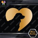 Golden Retriever Heart Shape Silhouette Dogs Head Love Decals Stickers Vinyl - Image 18
