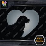 Golden Retriever Heart Shape Silhouette Dogs Head Love Decals Stickers Vinyl - Image 19