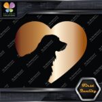 Golden Retriever Heart Shape Silhouette Dogs Head Love Decals Stickers Vinyl - Image 20