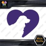 Golden Retriever Heart Shape Silhouette Dogs Head Love Decals Stickers Vinyl - Image 21
