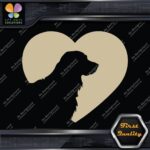 Golden Retriever Heart Shape Silhouette Dogs Head Love Decals Stickers Vinyl - Image 22