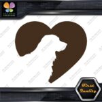 Golden Retriever Heart Shape Silhouette Dogs Head Love Decals Stickers Vinyl - Image 23