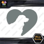 Golden Retriever Heart Shape Silhouette Dogs Head Love Decals Stickers Vinyl - Image 25