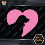 Golden Retriever Heart Shape Silhouette Dogs Head Love Decals Stickers Vinyl - Image 4
