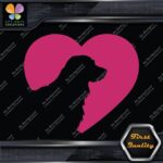 Golden Retriever Heart Shape Silhouette Dogs Head Love Decals Stickers Vinyl - Image 5