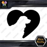 Golden Retriever Heart Shape Silhouette Dogs Head Love Decals Stickers Vinyl - Image 6