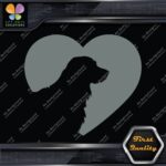 Golden Retriever Heart Shape Silhouette Dogs Head Love Decals Stickers Vinyl - Image 8