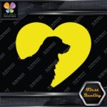 Golden Retriever Heart Shape Silhouette Dogs Head Love Decals Stickers Vinyl - Image 9