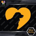 Golden Retriever Heart Shape Silhouette Dogs Head Love Decals Stickers Vinyl - Image 10