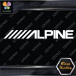 Compatible Alpine Audio Slanted Logo Sound Systems Stereo Vinyl Decals Stickers - Image 4