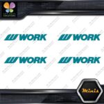 Compatible Work Wheels Name Logo Emblem Pack 4 MINI SIZE Decals Stickers Vinyl - Image 13