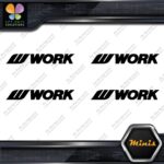 Compatible Work Wheels Name Logo Emblem Pack 4 MINI SIZE Decals Stickers Vinyl - Image 4