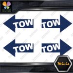 Tow Arrow Left & Right JDM Towing Pack of 4 MINI SIZE Decals Stickers Vinyl - Image 11