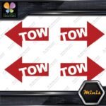 Tow Arrow Left & Right JDM Towing Pack of 4 MINI SIZE Decals Stickers Vinyl