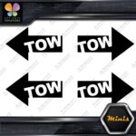 Tow Arrow Left & Right JDM Towing Pack of 4 MINI SIZE Decals Stickers Vinyl - Image 3