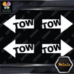 Tow Arrow Left & Right JDM Towing Pack of 4 MINI SIZE Decals Stickers Vinyl - Image 4