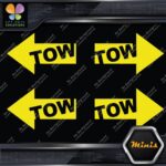 Tow Arrow Left & Right JDM Towing Pack of 4 MINI SIZE Decals Stickers Vinyl - Image 6