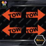 Tow Arrow Left & Right JDM Towing Pack of 4 MINI SIZE Decals Stickers Vinyl - Image 8