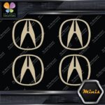 Compatible Acura Logo Circle Emblem Tuning JDM 4 MINI SIZE Decals Stickers Vinyl - Image 22