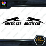 Compatible Arctic Cat Jumping Over Name Left & Right Set Vinyl Decals Stickers - Image 4