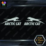 Compatible Arctic Cat Jumping Over Name Left & Right Set Vinyl Decals Stickers - Image 6