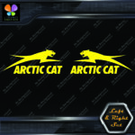 Compatible Arctic Cat Jumping Over Name Left & Right Set Vinyl Decals Stickers - Image 7
