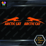Compatible Arctic Cat Jumping Over Name Left & Right Set Vinyl Decals Stickers - Image 9