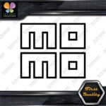 Compatible Momo Logo Square Hollow Racing Tuning JDM Logo Vinyl Decals Stickers - Image 3