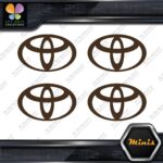 Compatible Toyota Oval Emblem Logo Pack of 4 MINI SIZE Decals Stickers Vinyl - Image 23