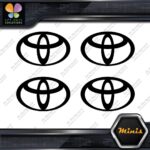 Compatible Toyota Oval Emblem Logo Pack of 4 MINI SIZE Decals Stickers Vinyl - Image 4