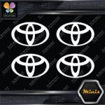 Compatible Toyota Oval Emblem Logo Pack of 4 MINI SIZE Decals Stickers Vinyl - Image 5