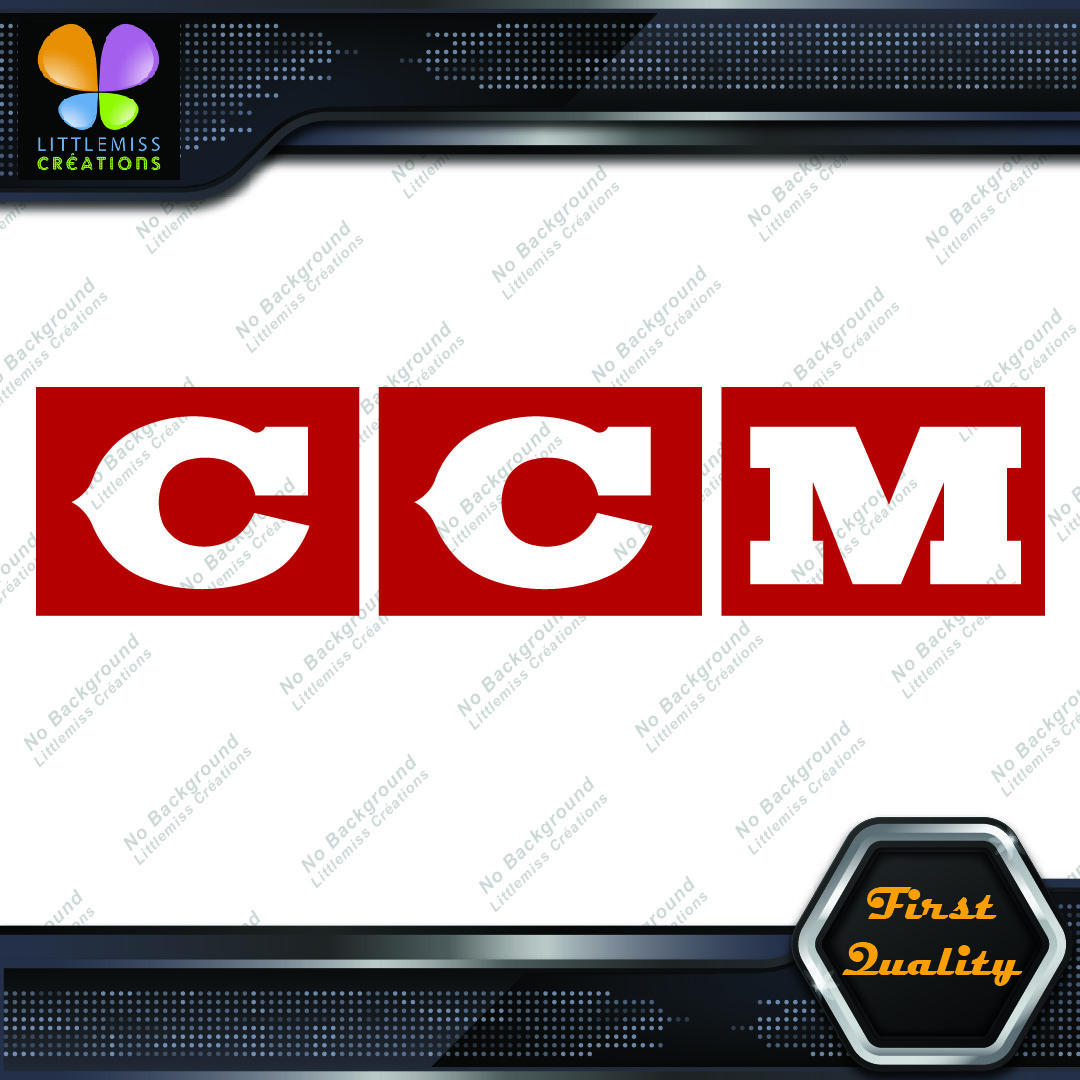 Compatible With CCM Letters Vintage Logo Sports Equipment Vinyl Decals Stickers 276407281781 Compatible with CCM Letters Vintage Logo Sports Equipment Vinyl Decals Stickers - Image 1