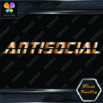 Antisocial Banner Message Anti Social Windshield JDM Vinyl Decals Stickers - Image 12