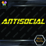 Antisocial Banner Message Anti Social Windshield JDM Vinyl Decals Stickers - Image 13